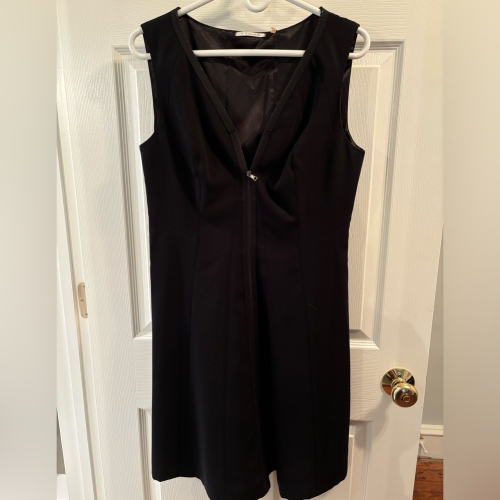 Tahari Black Dress with Zipper